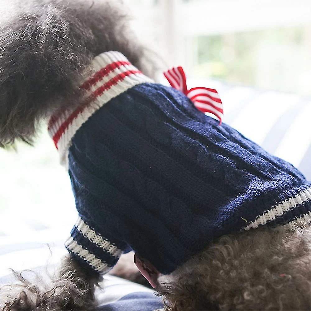 Giveuphesit Pet Sweater Dog Blue Navy Style Sweater Pet Two Legs TricotĂ© Sweater â Image 3