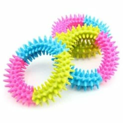 Unbranded 3pcs Non Toxique Caoutchouc Dog Toys Pet Dog Training Toys Rubber Toys Puppy Teeth Rings Healthy Chew