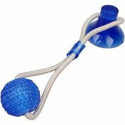Unbranded Pet Molar Toy Dog Toy Rubber Chew Ball Clean Teeth Safe Elastic Soft Puppy Suction Cup Dog Toy