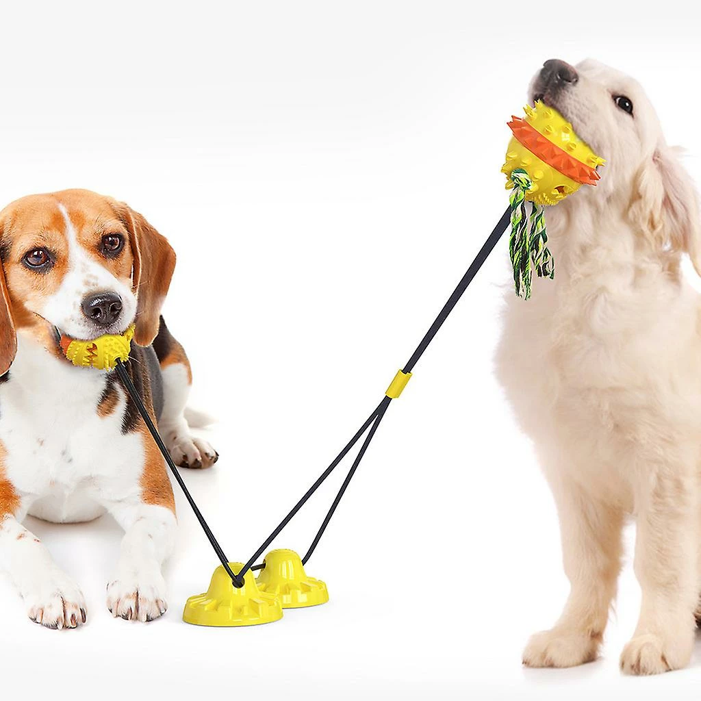 Unbranded Pet Dog Molar Toy Tug Rope Toothbrush Chewing Ball Suce Cup Detal Care Tooth Cleaning – Image 3