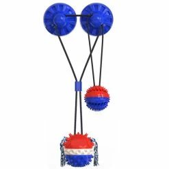 Unbranded Pet Dog Molar Toy Tug Rope Toothbrush Chewing Ball Suce Cup Detal Care Tooth Cleaning