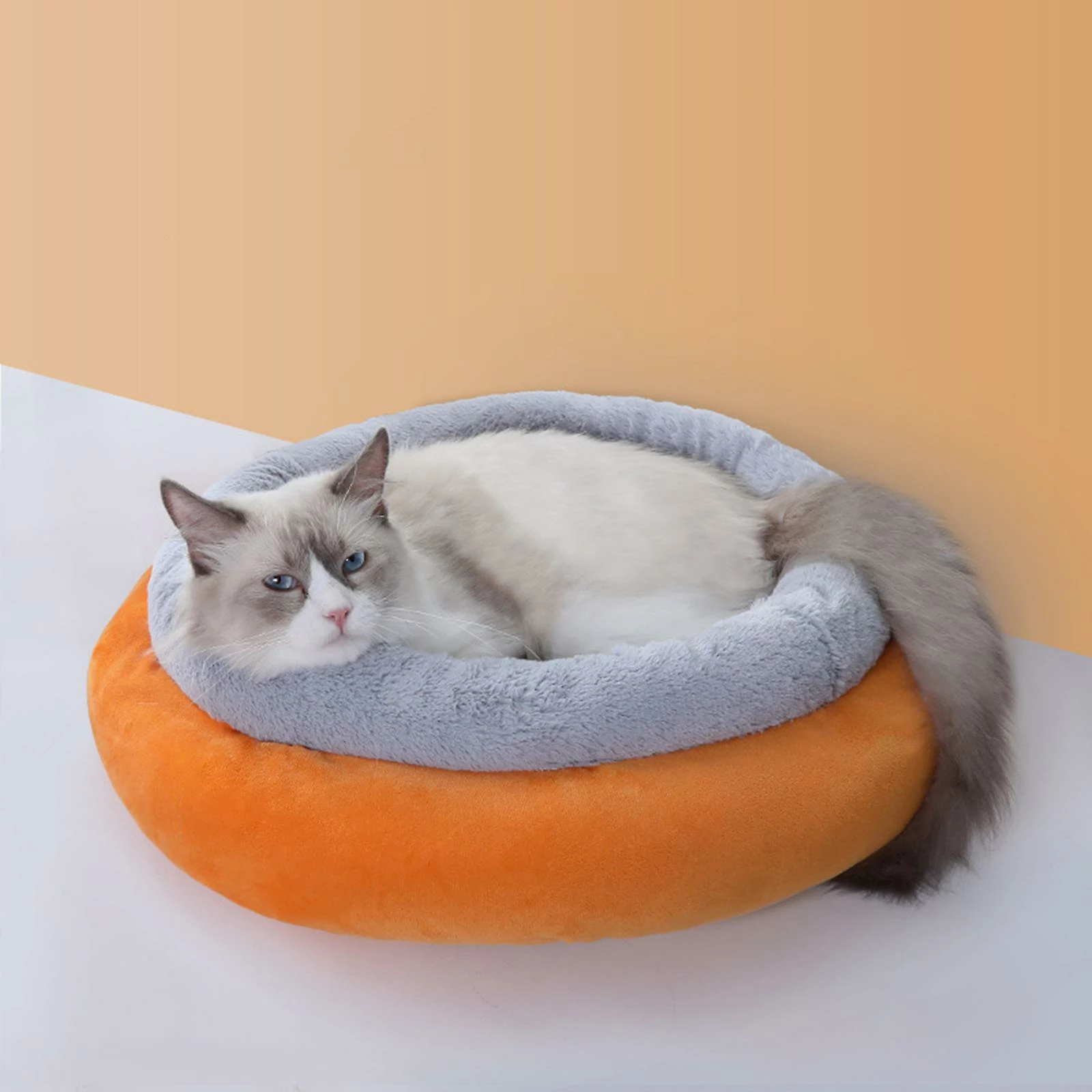 Unbranded Super Soft Pet Dog Pour Cat Bed Kennel Round CanapĂ© Coussin Pad Matelas De Couchage Pour Do â Image 2