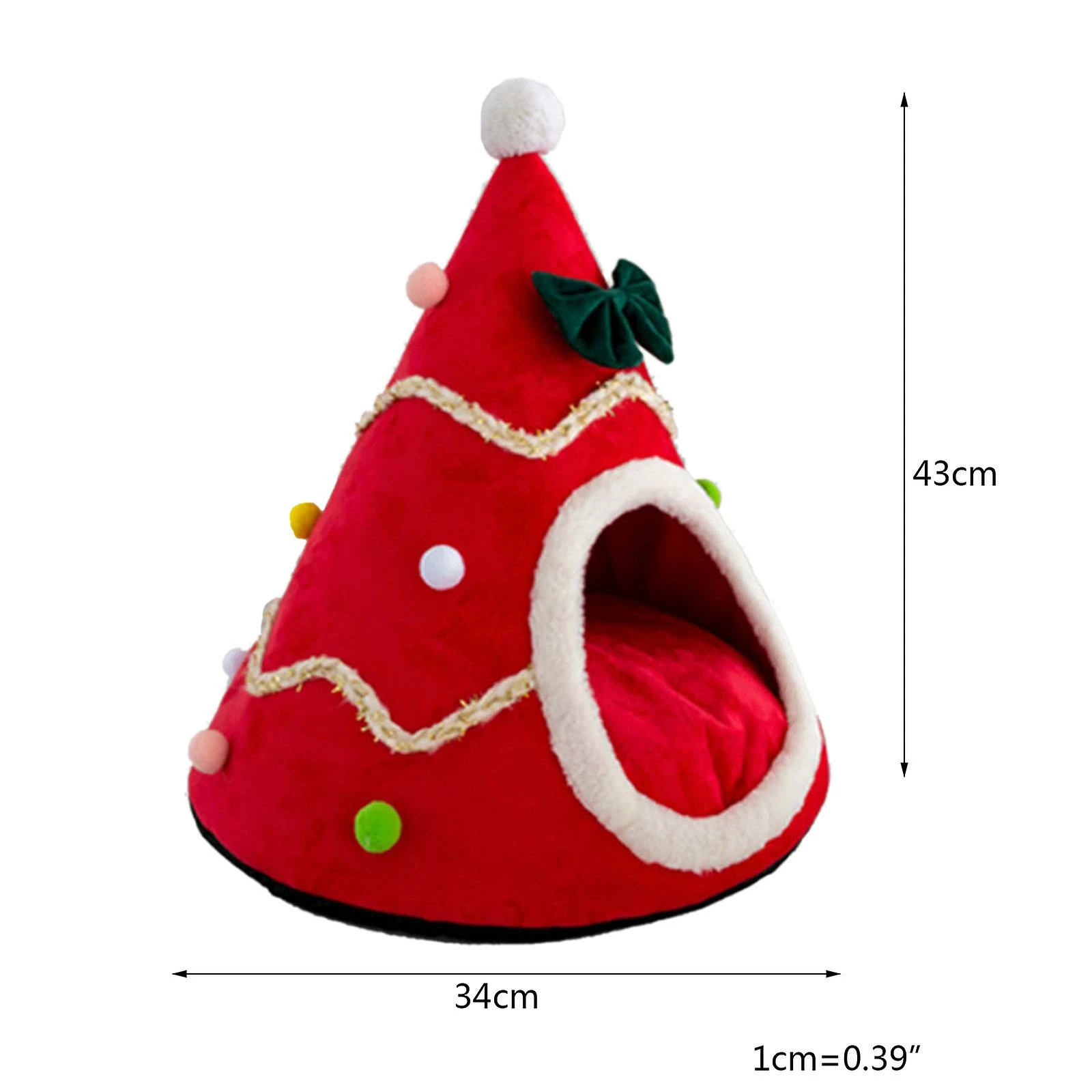 Unbranded Cozy Pet Cave Dog Sleeping Bed Pet Dog Tent Avec Coussin Amovible Lit Pour Chien â Image 5