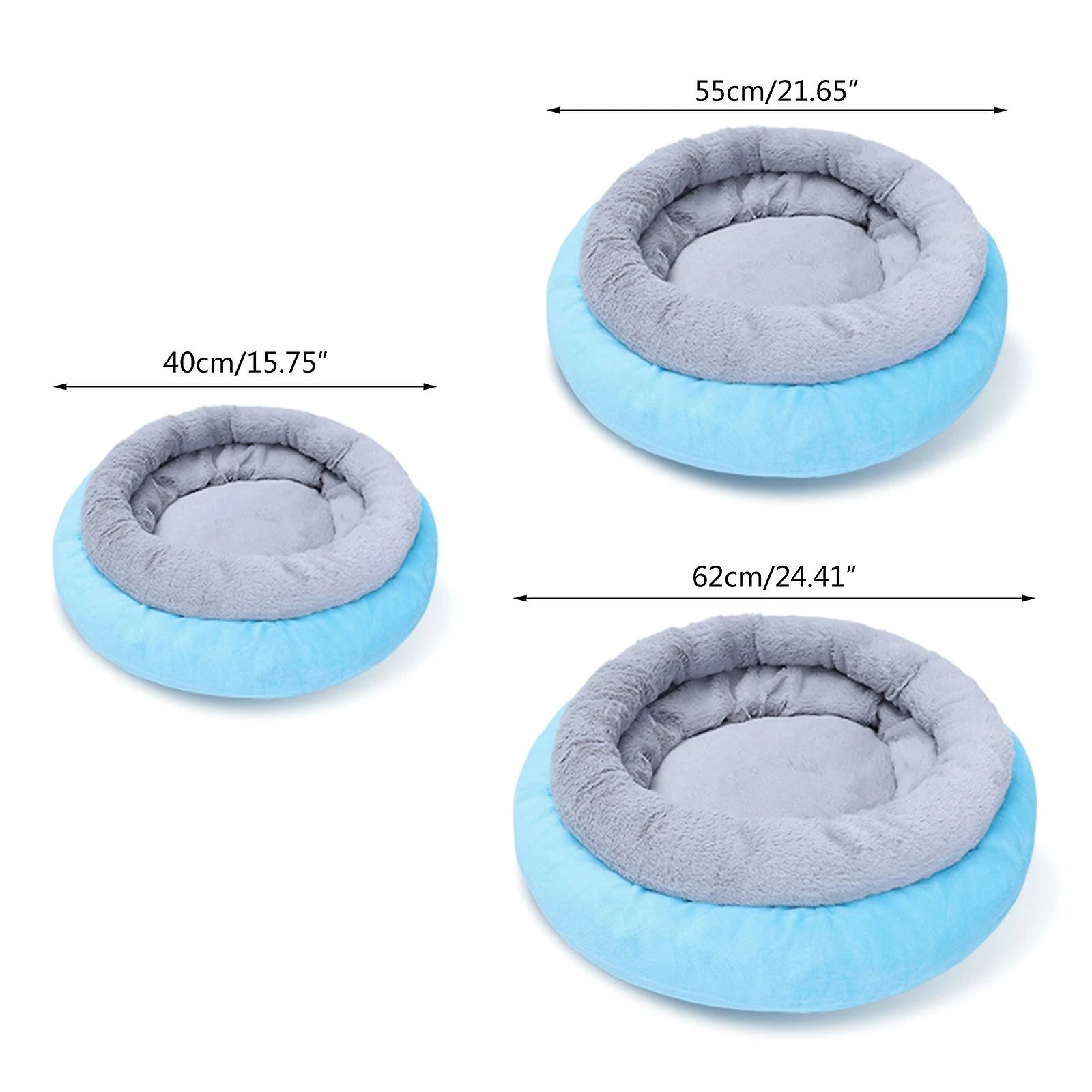 Unbranded Super Soft Pet Dog Pour Cat Bed Kennel Round CanapĂ© Coussin Pad Matelas De Couchage Pour Do â Image 5