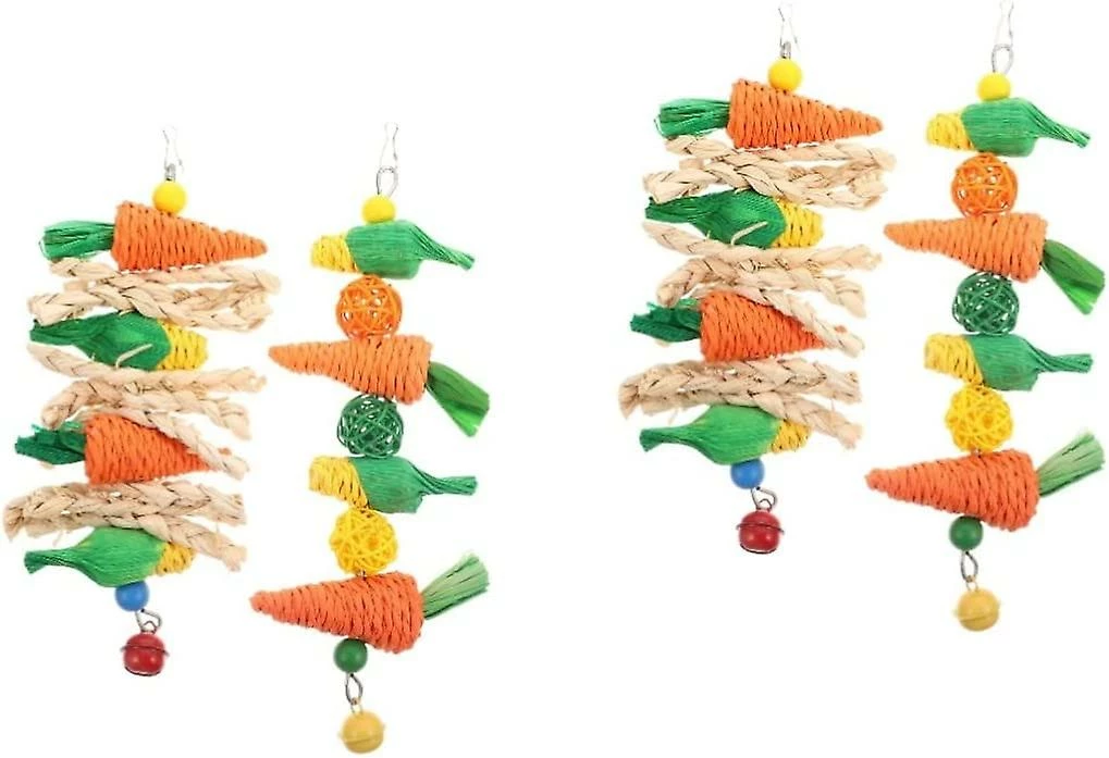 Baicccf 4 Pcs Hamster Chews Pet Toys Sea Snacks Animal Toy Bunny Tooth Chew Toys Bunny Hanging Toys Calming Toys Rabbit Molar Toy Rabbit Biting Playthings Ham