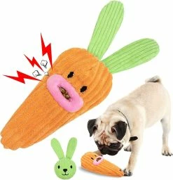 Baicccf Peluche Squeaky Dog Toys Interactif Mignon Distribution De Nourriture Puppy Pet Puzzle Toys Small Medium Dogs Iq Training Teething