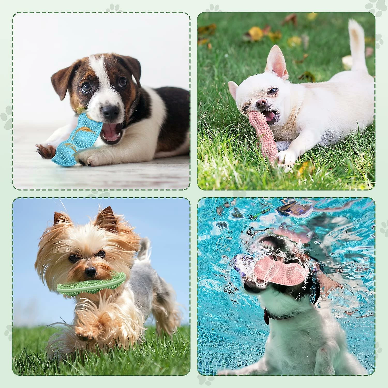 Baicccf 3 Pack Puppy Chew Toys Pour La Dentition Petits Chiens Puppy Teething Toys Pet Dog Chew Toys Pour 2-8 Mois Nettoyage Des Dents De Chiot Et Nettoyage Des Dents Et Gencive Ma â Image 5