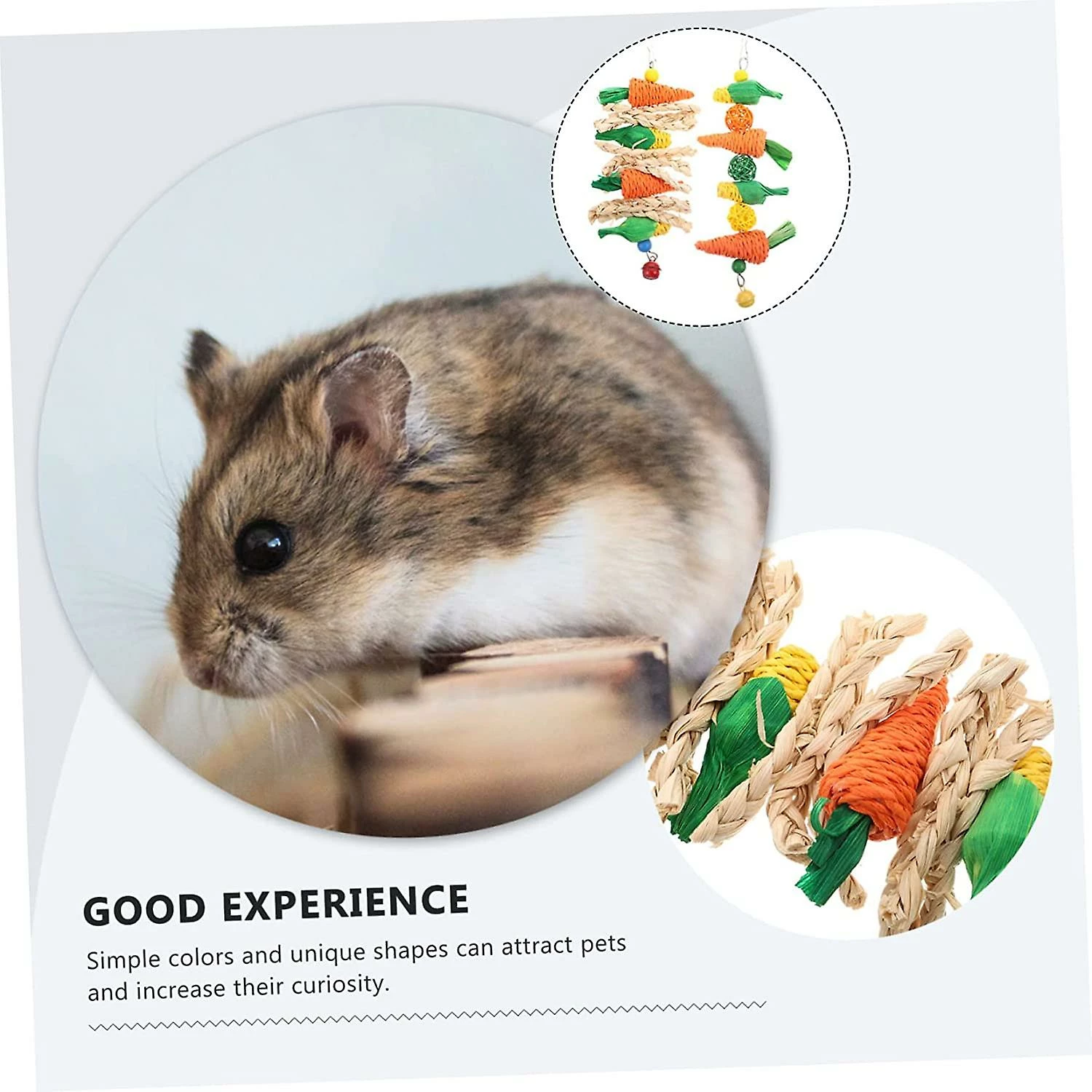 Baicccf 4 Pcs Hamster Chews Pet Toys Sea Snacks Animal Toy Bunny Tooth Chew Toys Bunny Hanging Toys Calming Toys Rabbit Molar Toy Rabbit Biting Playthings Ham â Image 3