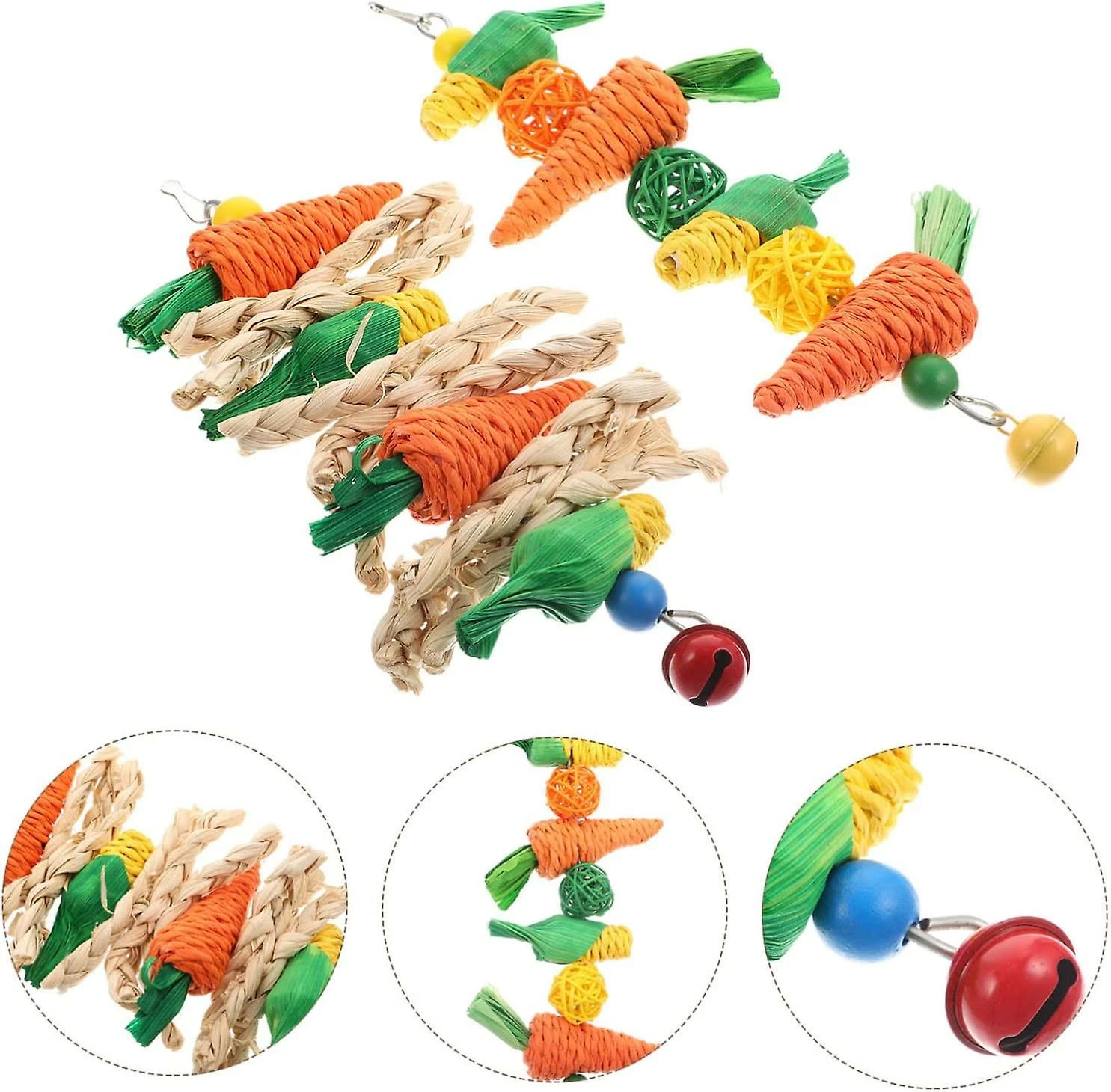 Baicccf 4 Pcs Hamster Chews Pet Toys Sea Snacks Animal Toy Bunny Tooth Chew Toys Bunny Hanging Toys Calming Toys Rabbit Molar Toy Rabbit Biting Playthings Ham â Image 4